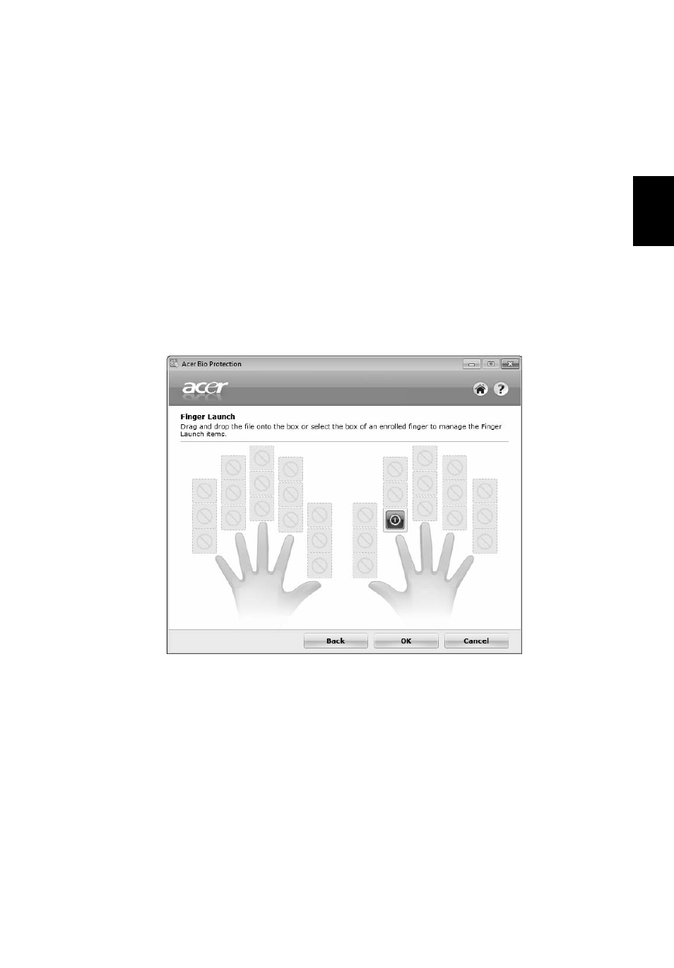 Süsteemi utiliitide kasutamine, Acer bio-protection (ainult teatud mudelitel) | Acer Aspire 5733Z User Manual | Page 1549 / 2348