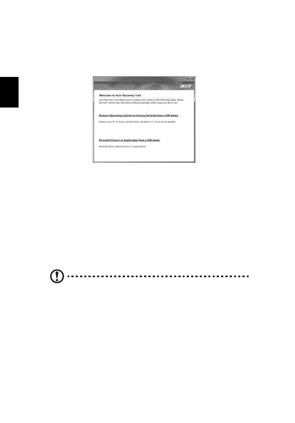 Süsteemi varasema oleku taastamine, Süsteemi varasema oleku taastamine" leheküljel 18 | Acer Aspire 5733Z User Manual | Page 1562 / 2348