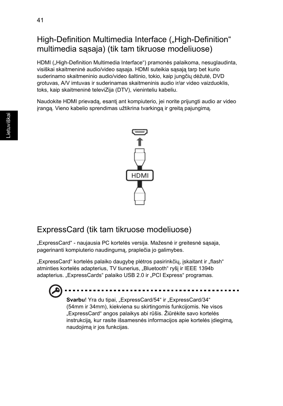 Expresscard (tik tam tikruose modeliuose) | Acer Aspire 5733Z User Manual | Page 1730 / 2348