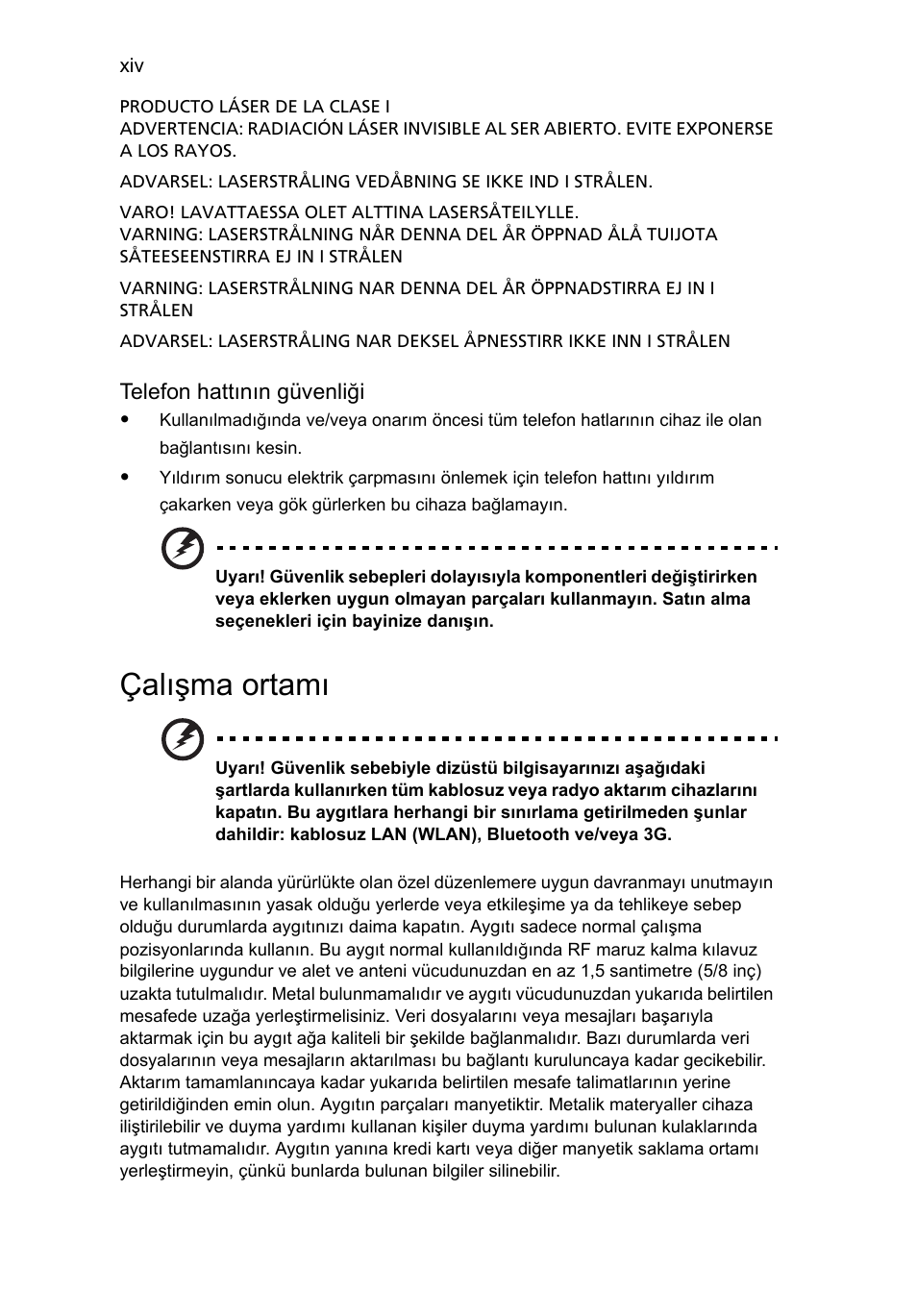 Çalışma ortamı | Acer Aspire 5733Z User Manual | Page 1842 / 2348