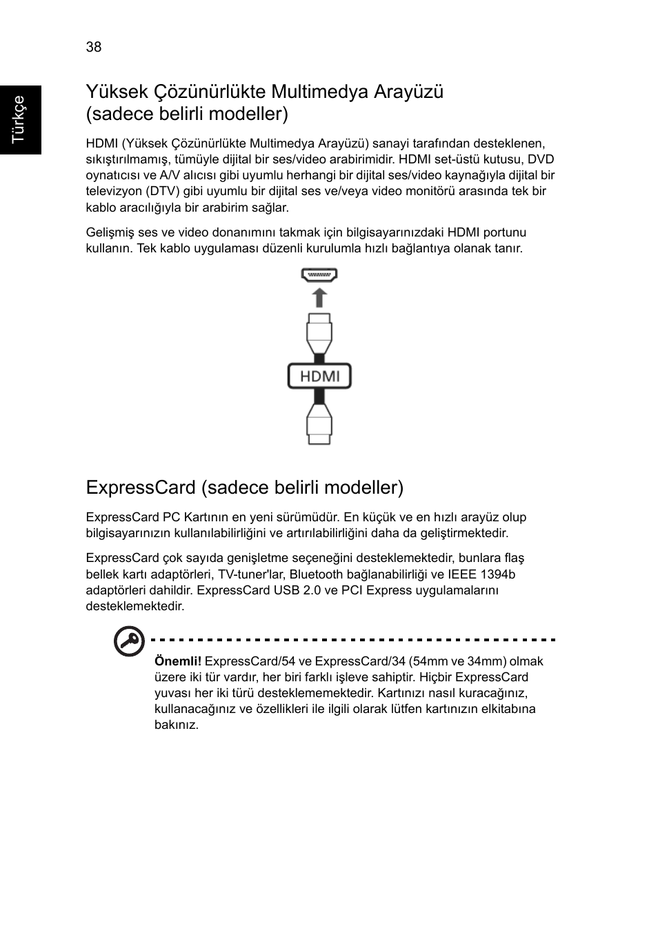 Expresscard (sadece belirli modeller) | Acer Aspire 5733Z User Manual | Page 1892 / 2348