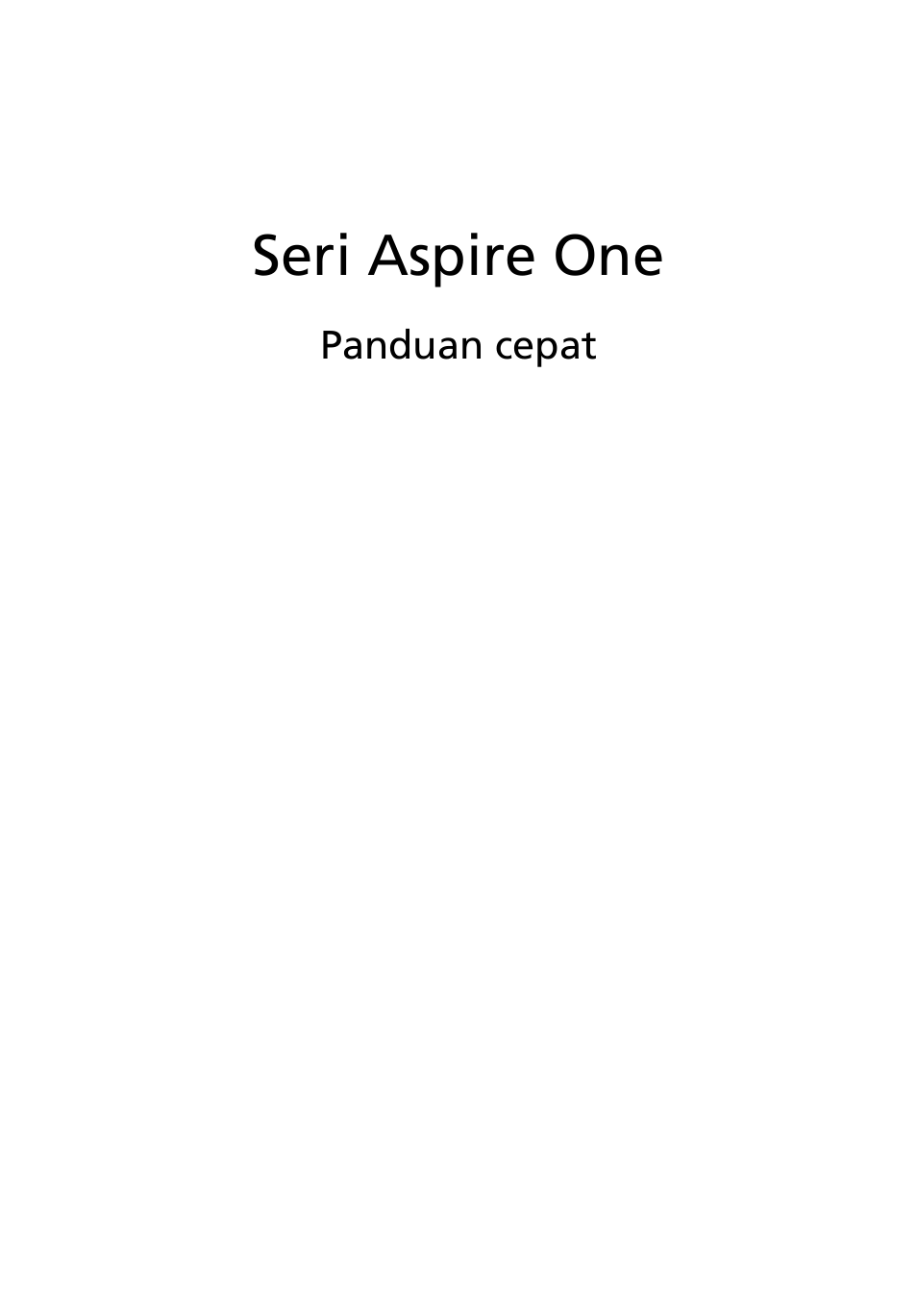 Bahasa indonesia, Seri aspire one | Acer AO722 User Manual | Page 275 / 294