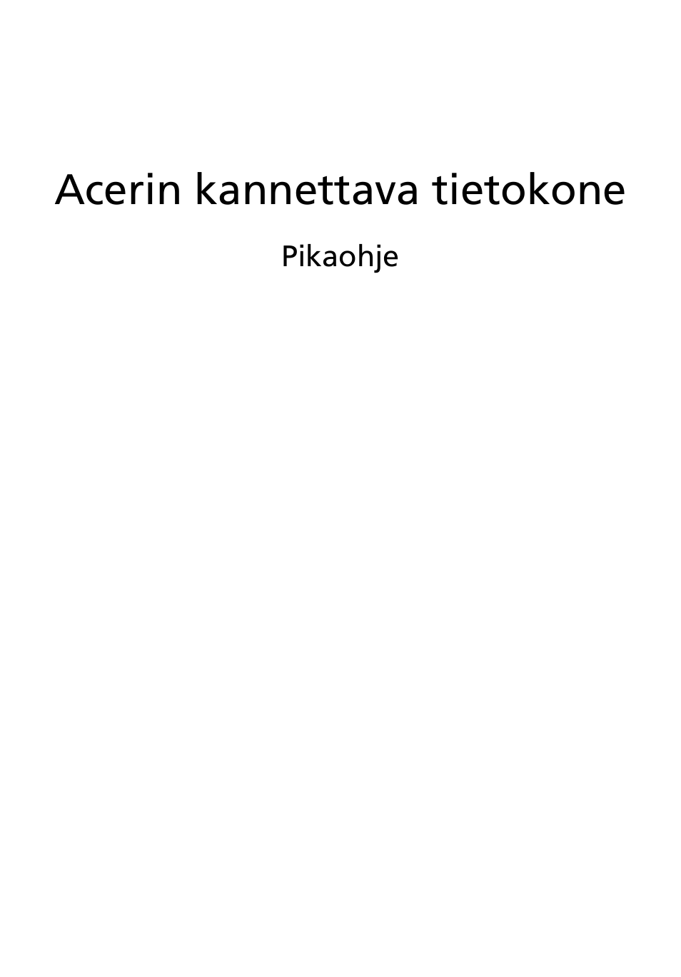 Suomi, Acerin kannettava tietokone | Acer Aspire 5734Z User Manual | Page 105 / 314