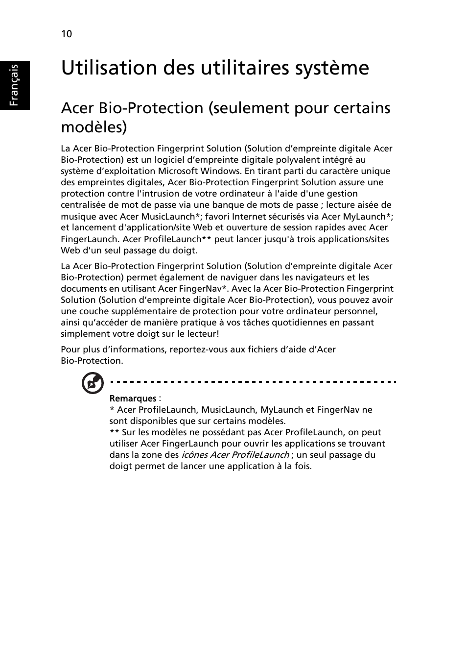 Utilisation des utilitaires système | Acer Aspire 5741ZG User Manual | Page 108 / 2345
