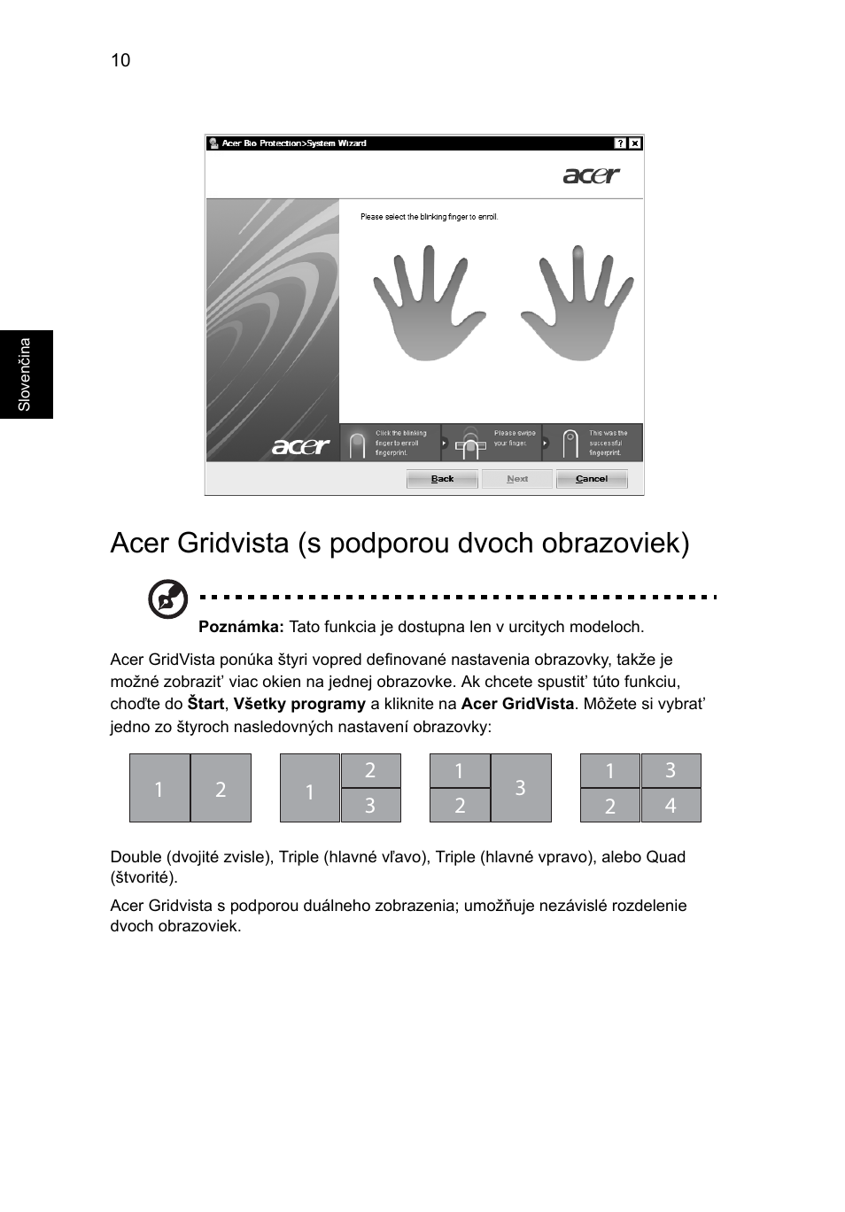 Acer gridvista (s podporou dvoch obrazoviek) | Acer Aspire 5741ZG User Manual | Page 1178 / 2345