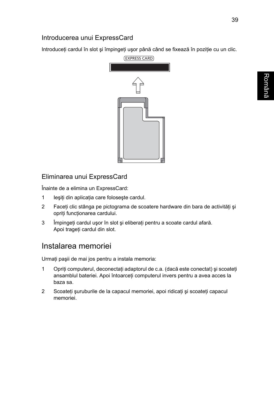 Instalarea memoriei | Acer Aspire 5741ZG User Manual | Page 1431 / 2345