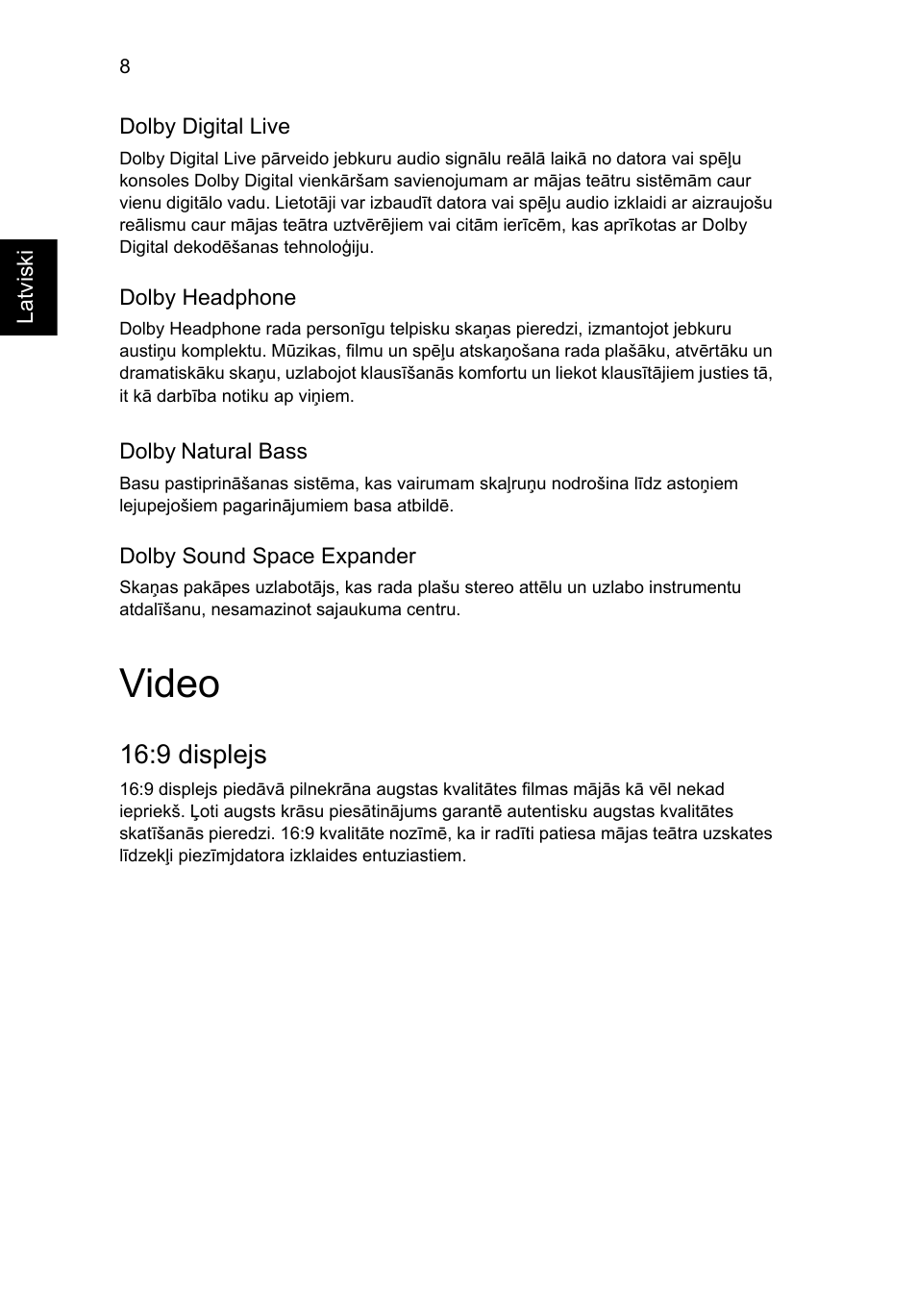 Video, 9 displejs | Acer Aspire 5741ZG User Manual | Page 1628 / 2345
