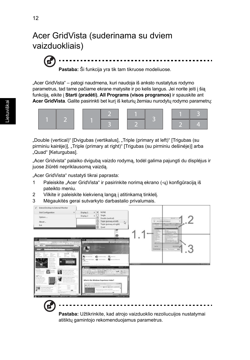 Acer gridvista (suderinama su dviem vaizduokliais) | Acer Aspire 5741ZG User Manual | Page 1706 / 2345