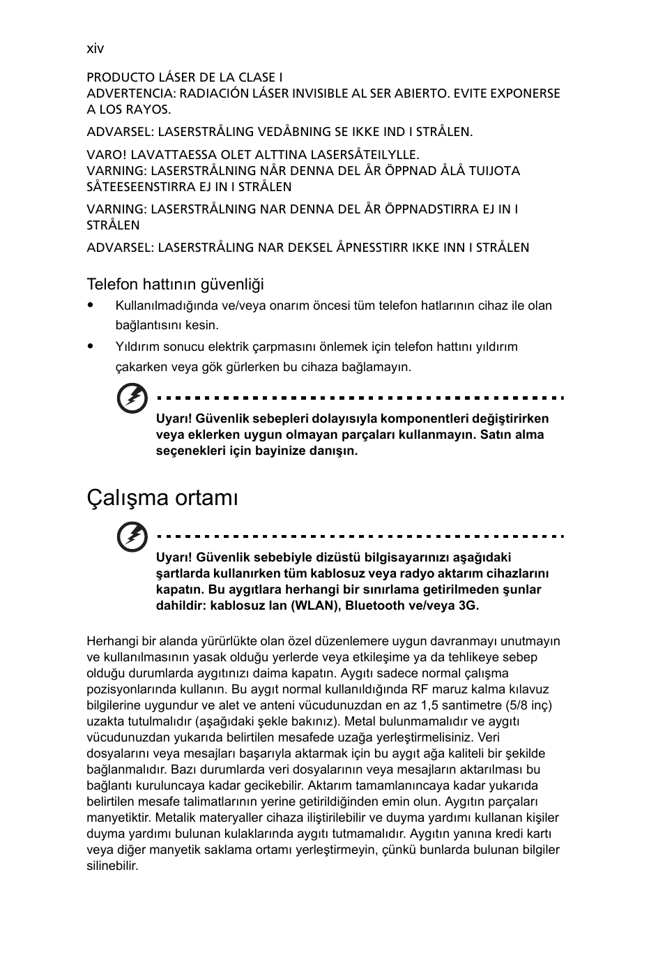 Çalışma ortamı | Acer Aspire 5741ZG User Manual | Page 1842 / 2345