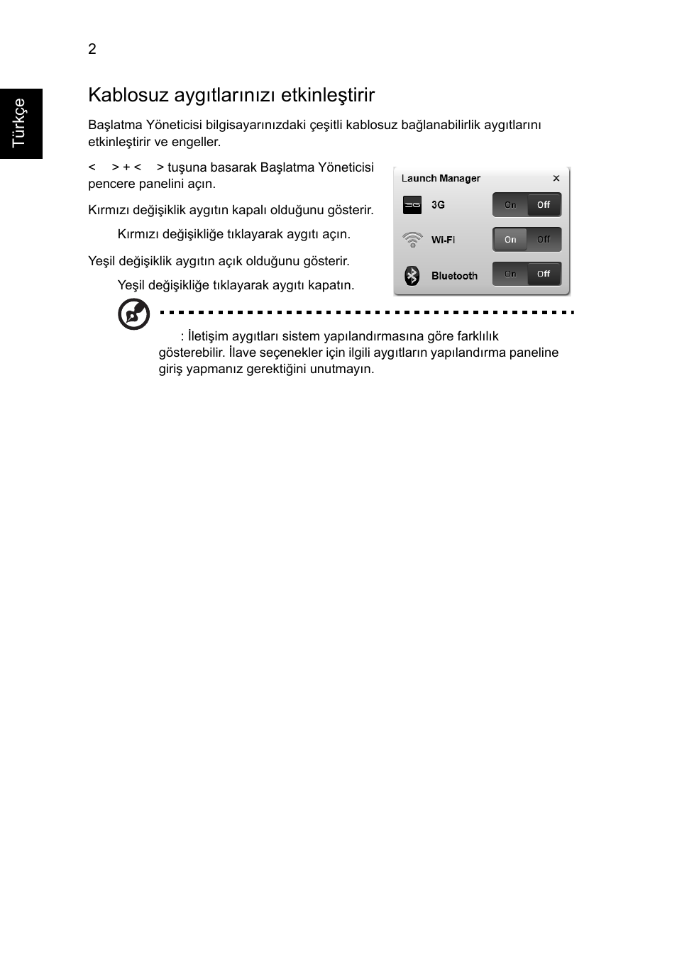 Kablosuz aygıtlarınızı etkinleştirir | Acer Aspire 5741ZG User Manual | Page 1856 / 2345