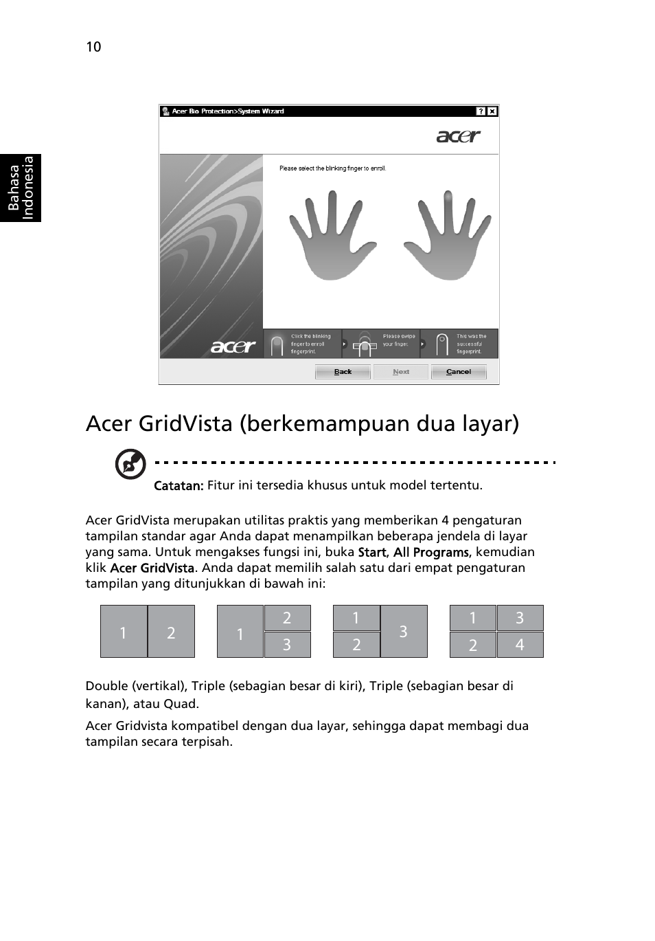 Acer gridvista (berkemampuan dua layar) | Acer Aspire 5741ZG User Manual | Page 2220 / 2345