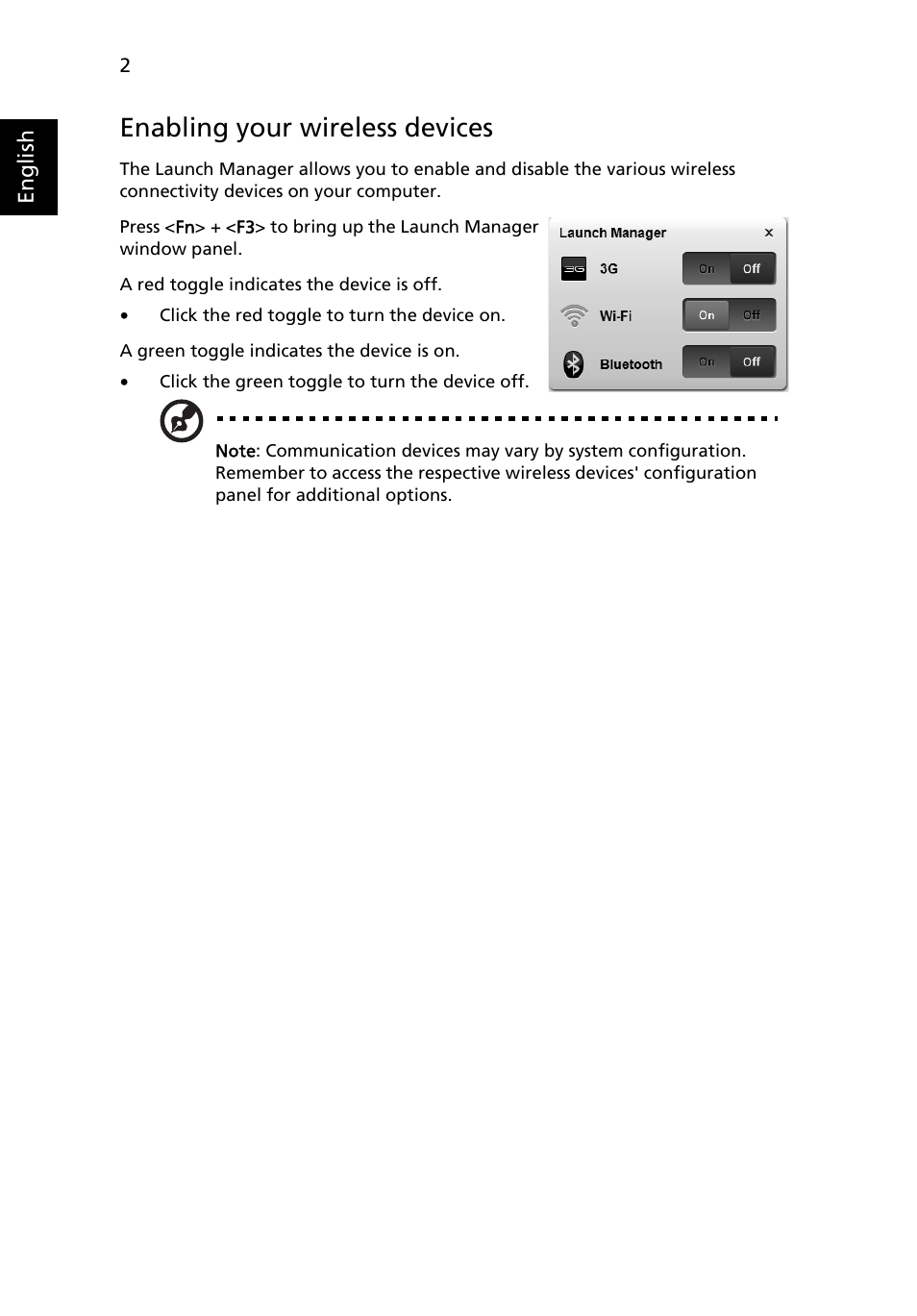 Enabling your wireless devices | Acer Aspire 5741ZG User Manual | Page 24 / 2345