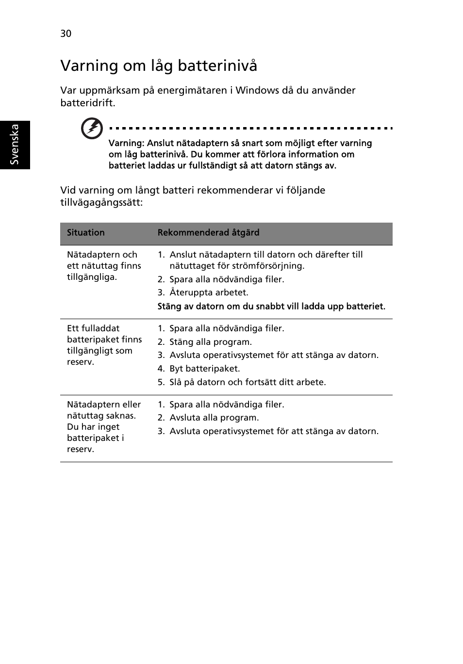 Varning om låg batterinivå | Acer Aspire 5741ZG User Manual | Page 742 / 2345