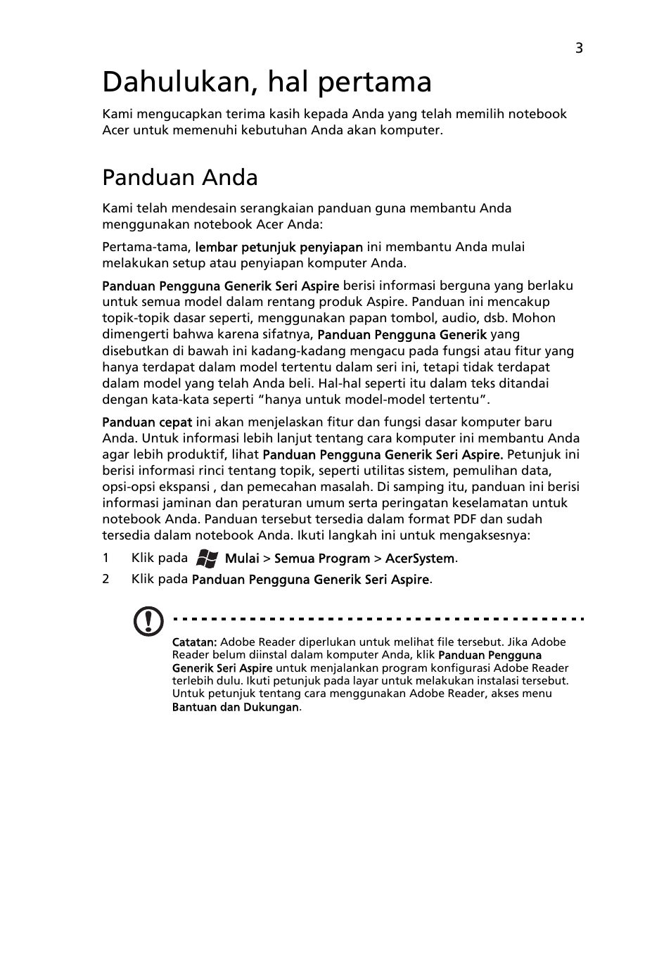 Dahulukan, hal pertama, Panduan anda | Acer Aspire 5750ZG User Manual | Page 303 / 320