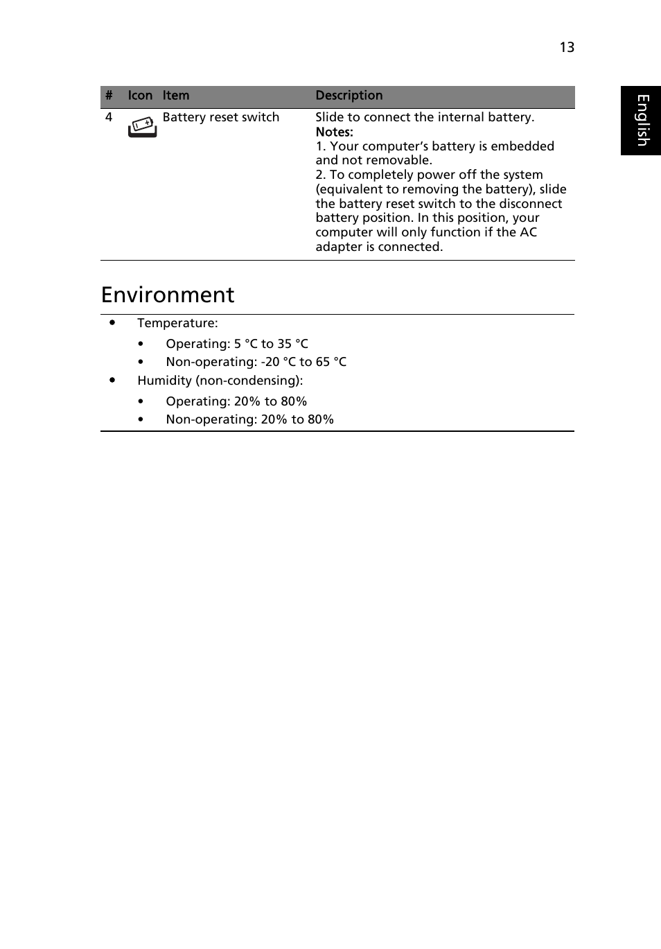 Environment | Acer Aspire 5951G User Manual | Page 15 / 440