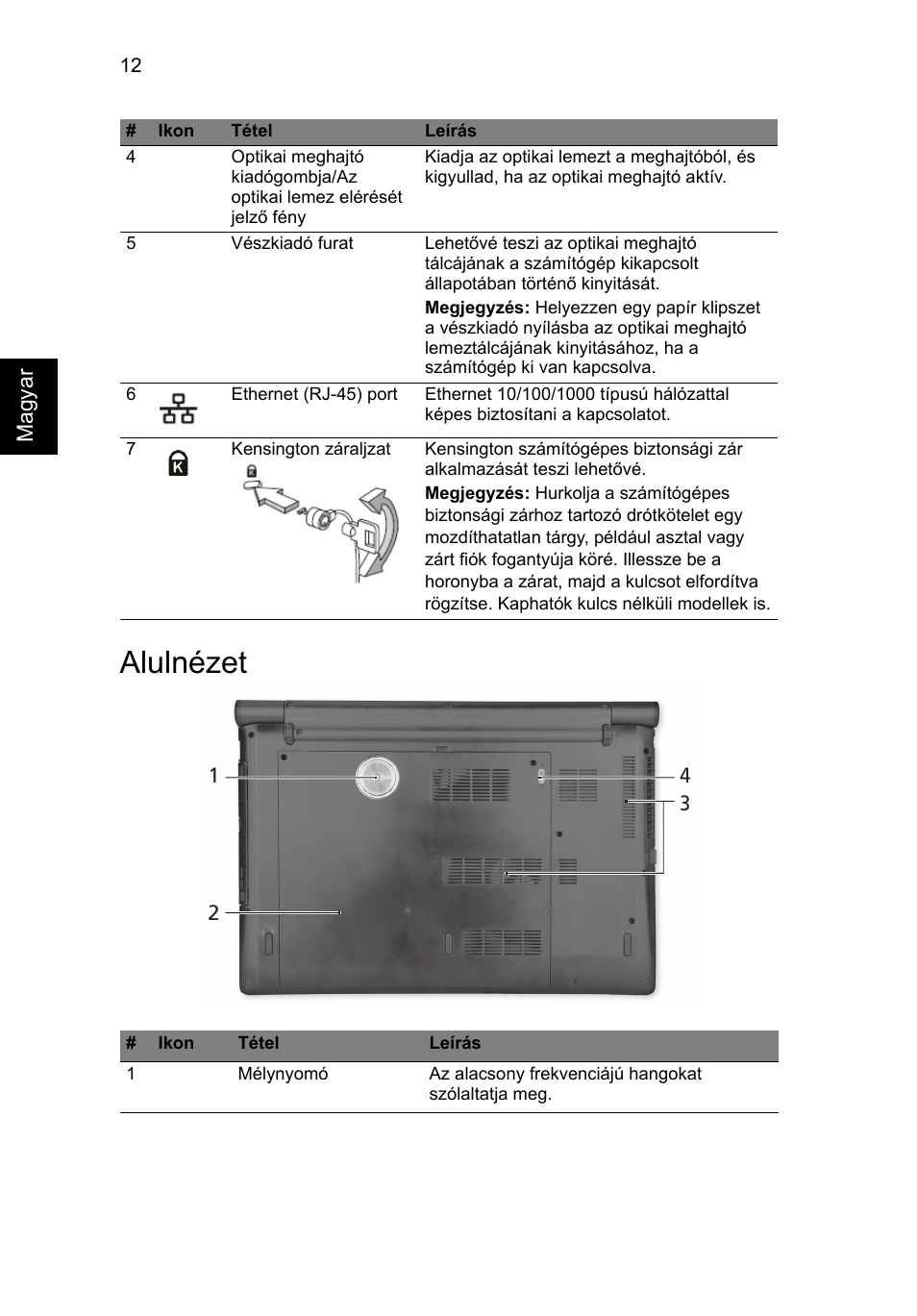 Alulnézet | Acer Aspire 5951G User Manual | Page 202 / 440