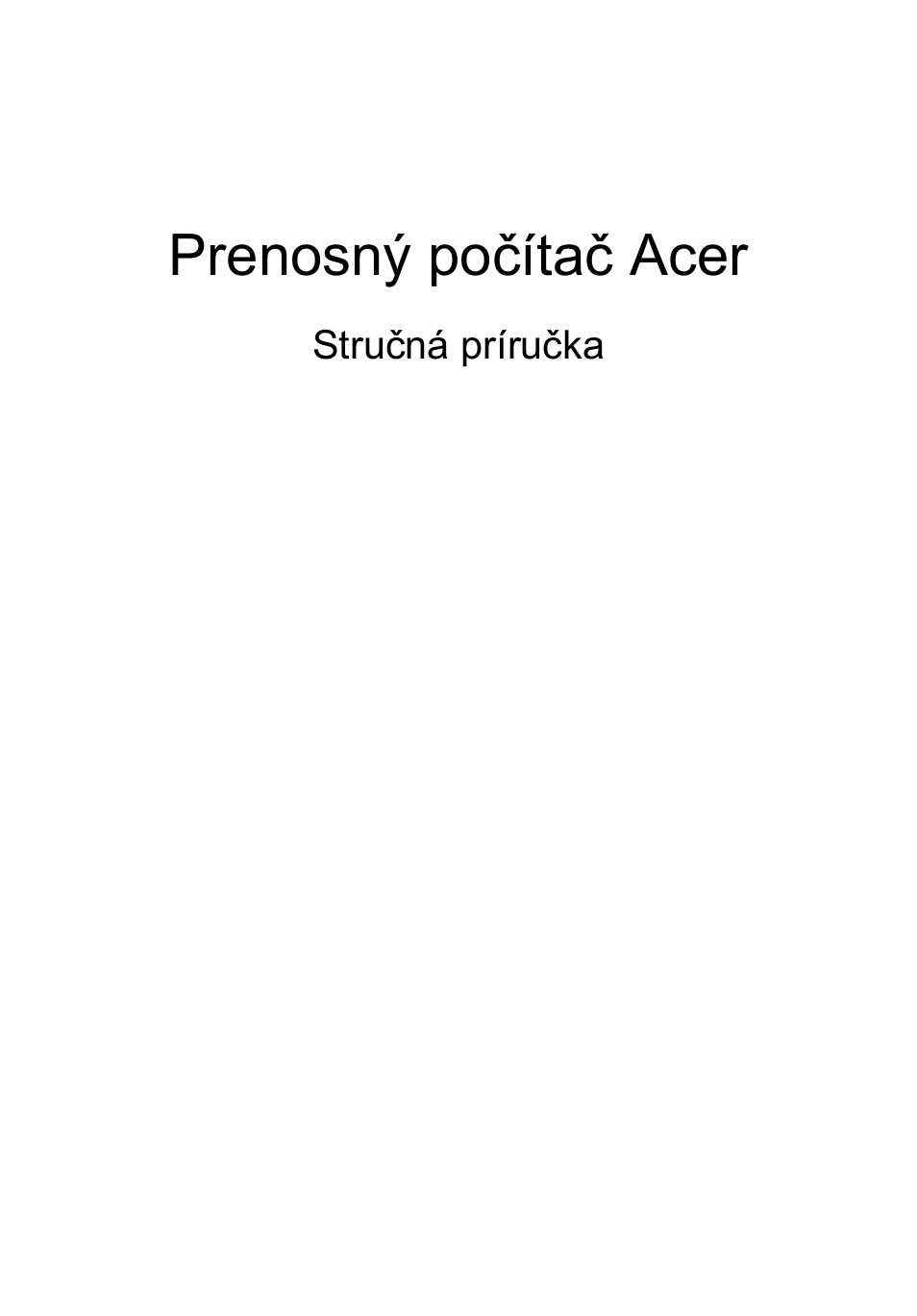 Slovenčina, Prenosný počítač acer | Acer Aspire 8943G User Manual | Page 183 / 370