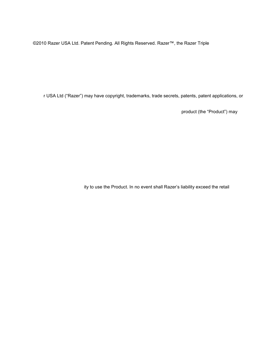 Legalese | Razer Onza Tournament Edition User Manual | Page 20 / 20