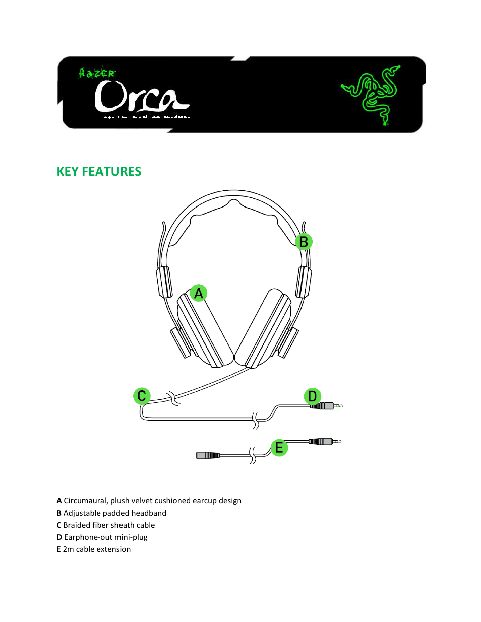 Razer Orca User Manual | 13 pages