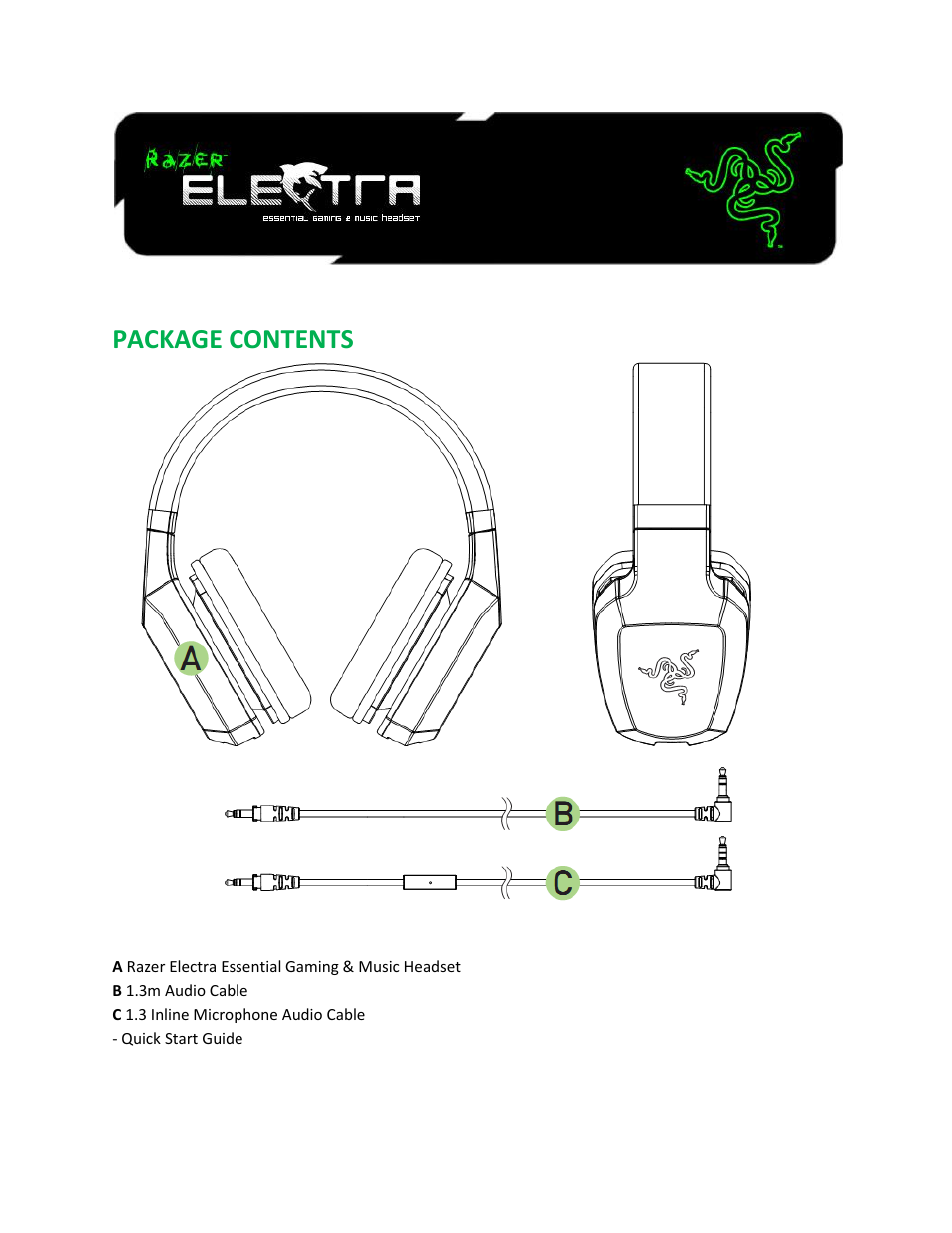 Razer Electra User Manual | 14 pages