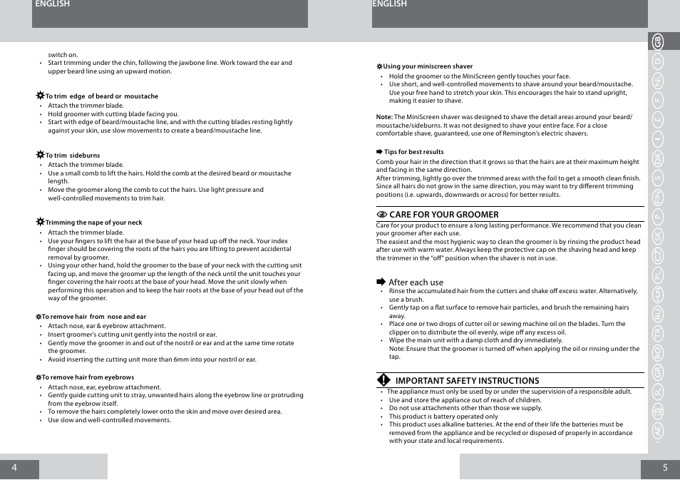 Remington PG180 User Manual | Page 3 / 52