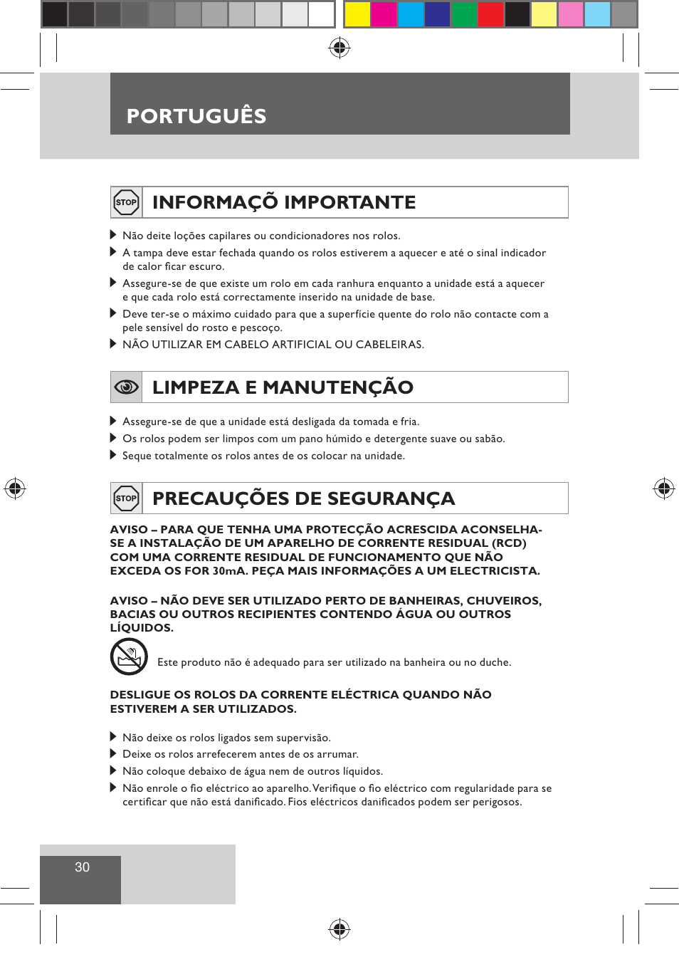 Português, Informaçõ importante, Limpeza e manutenção | Precauções de segurança | Remington H0747 User Manual | Page 32 / 73