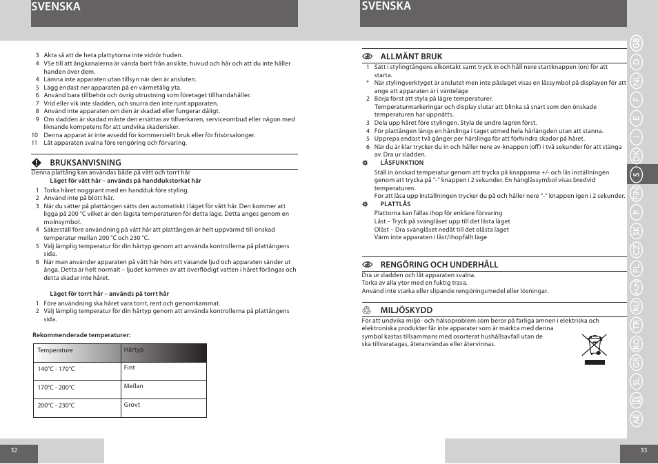 Svenska | Remington S7200 User Manual | Page 17 / 48