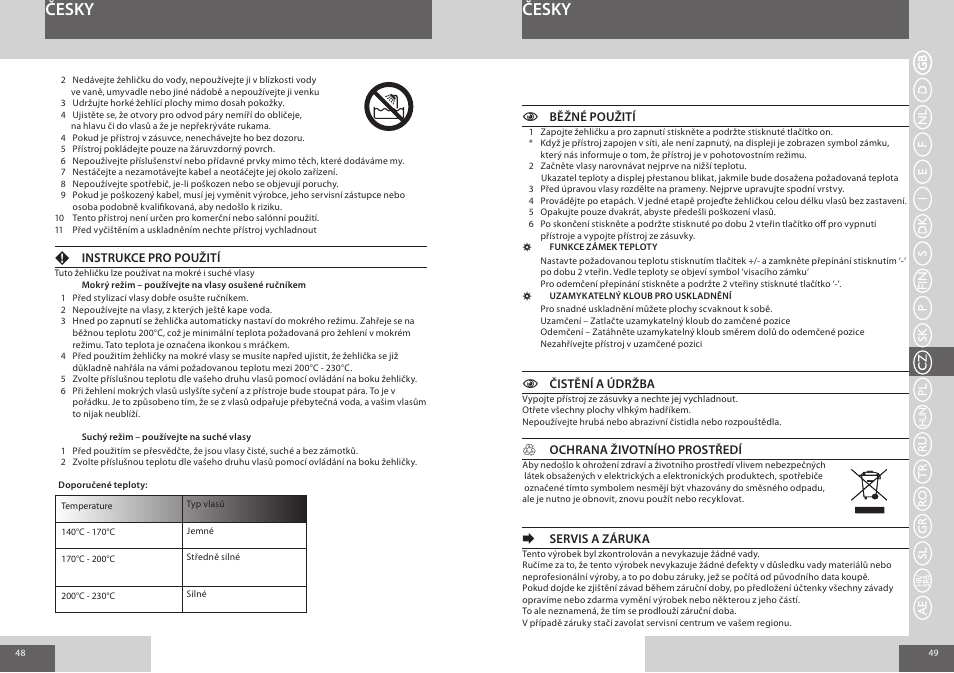 Česky | Remington S7200 User Manual | Page 25 / 48