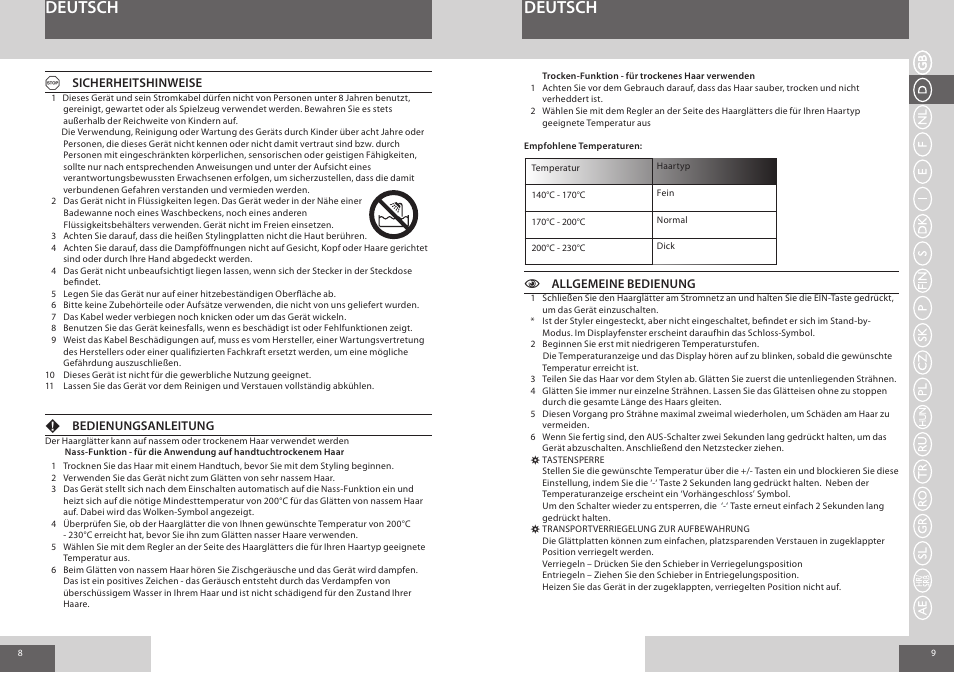 Deutsch | Remington S7200 User Manual | Page 5 / 48