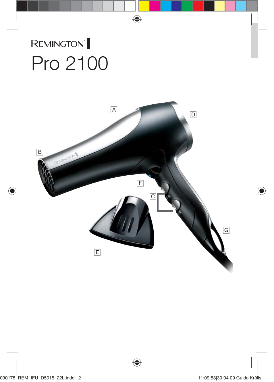 Pro 2100 | Remington D5015 User Manual | Page 2 / 71