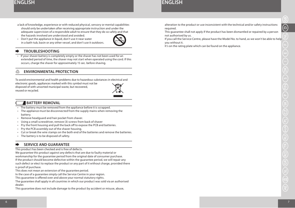English | Remington F3800 User Manual | Page 4 / 55