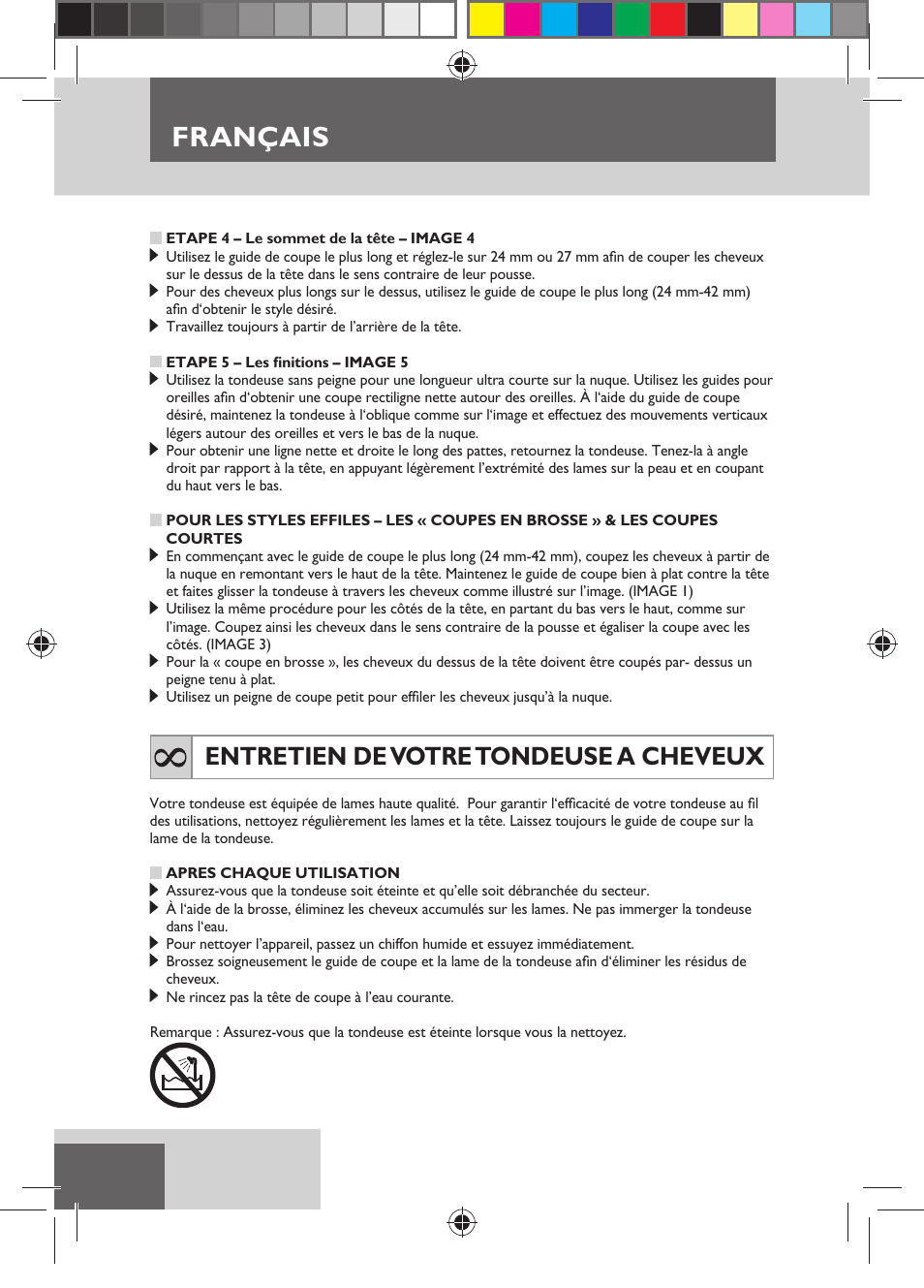 Français, Entretien de votre tondeuse a cheveux | Remington HC5150 User Manual | Page 24 / 125