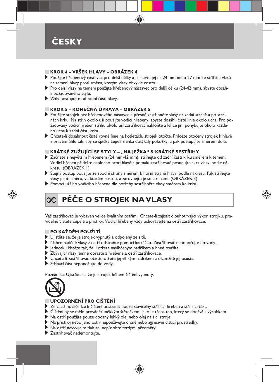 Česky, Péče o strojek na vlasy | Remington HC5150 User Manual | Page 66 / 125