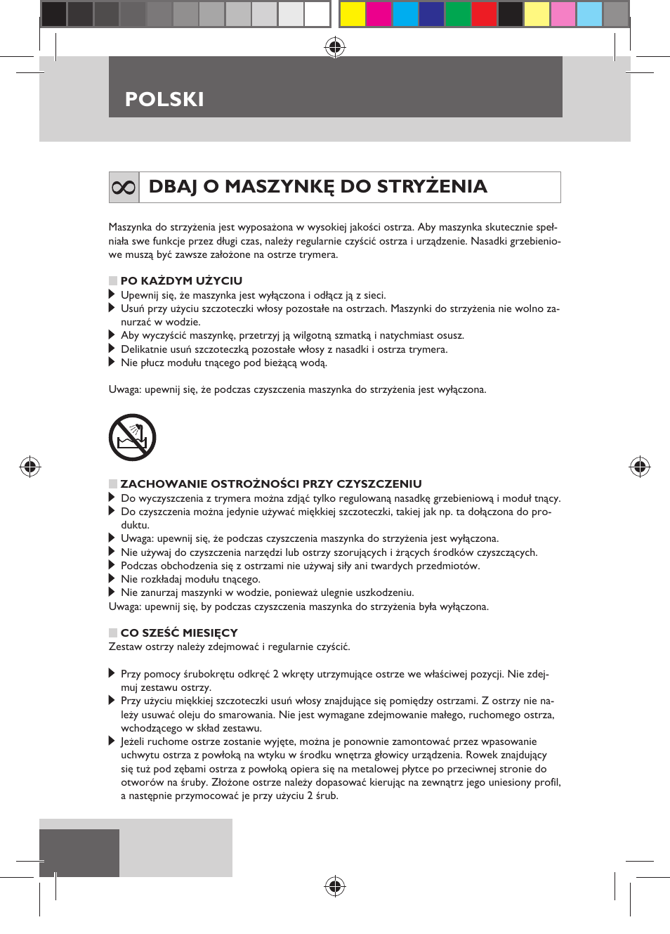Polski, Dbaj o maszynkę do stryżenia | Remington HC5150 User Manual | Page 72 / 125