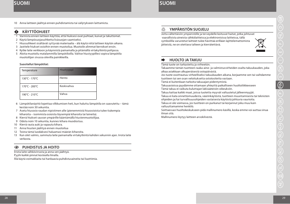 Suomi | Remington CI8319 User Manual | Page 15 / 37