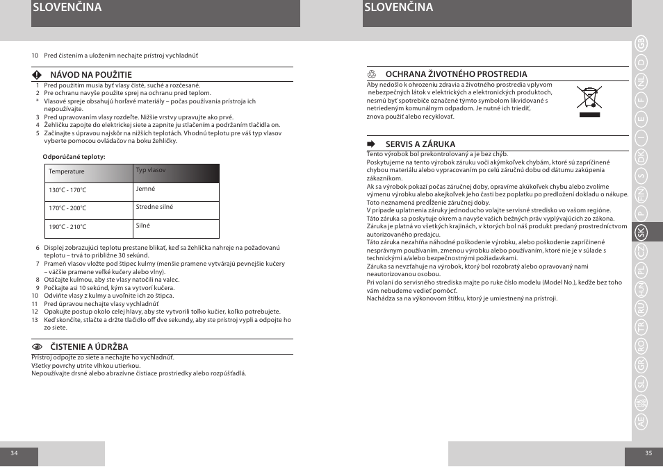 Slovenčina | Remington CI8319 User Manual | Page 18 / 37