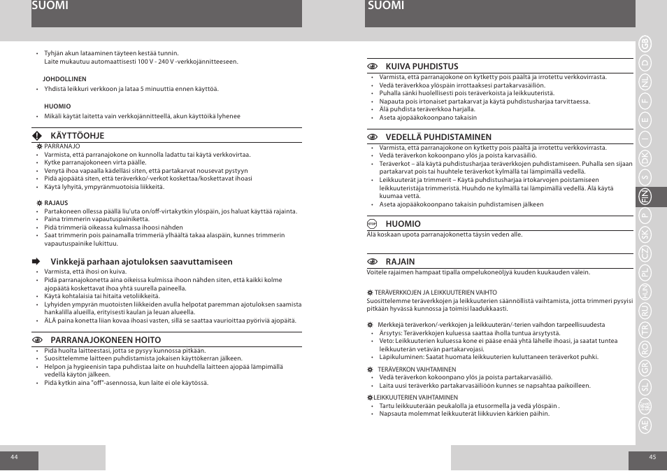 Suomi | Remington F7800 User Manual | Page 23 / 60