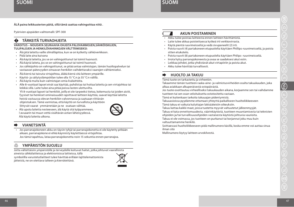 Suomi | Remington F7800 User Manual | Page 24 / 60