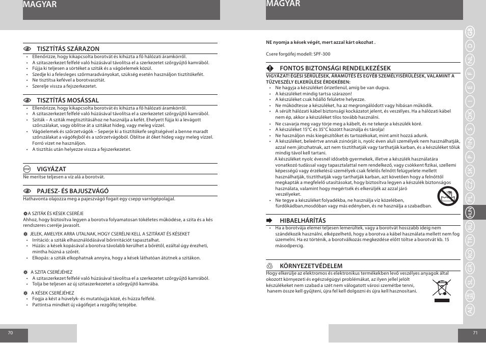 Magyar | Remington F7800 User Manual | Page 36 / 60