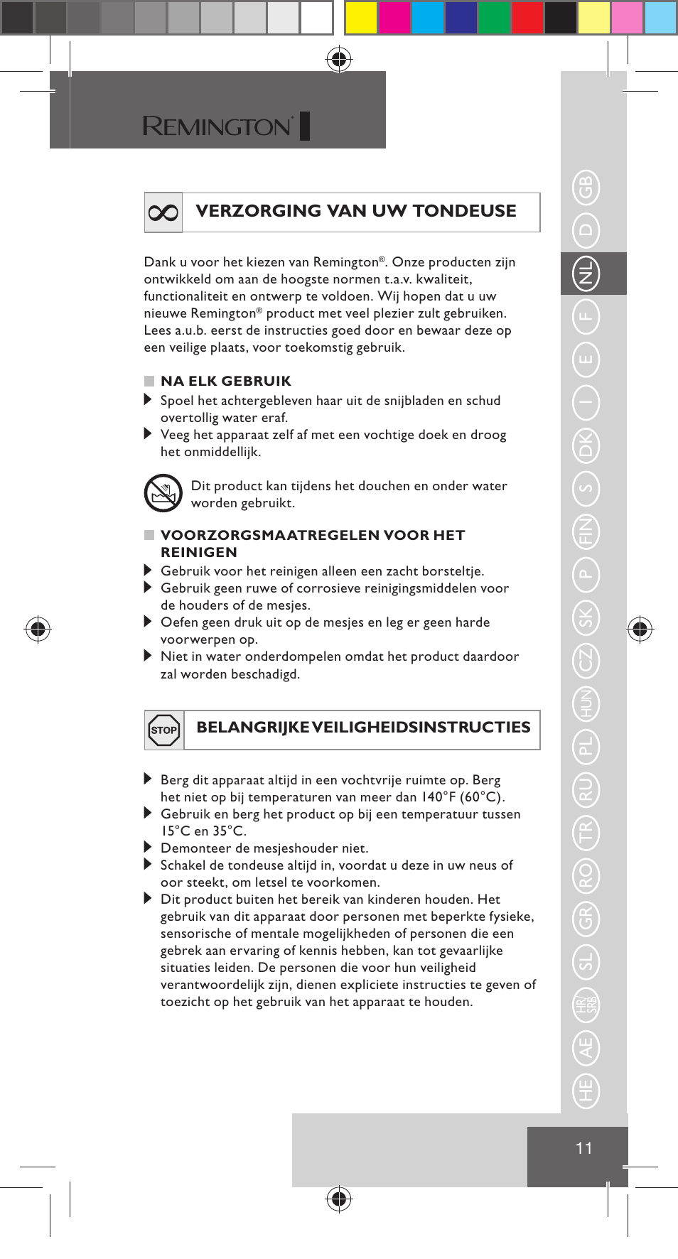 Remington NE3350 User Manual | Page 18 / 96