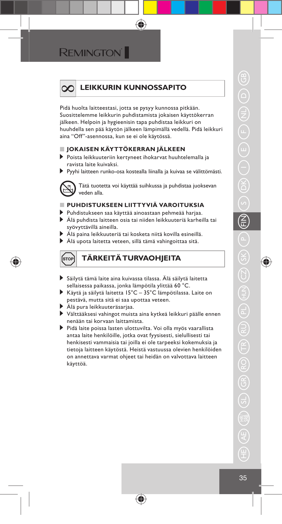 Remington NE3350 User Manual | Page 42 / 96
