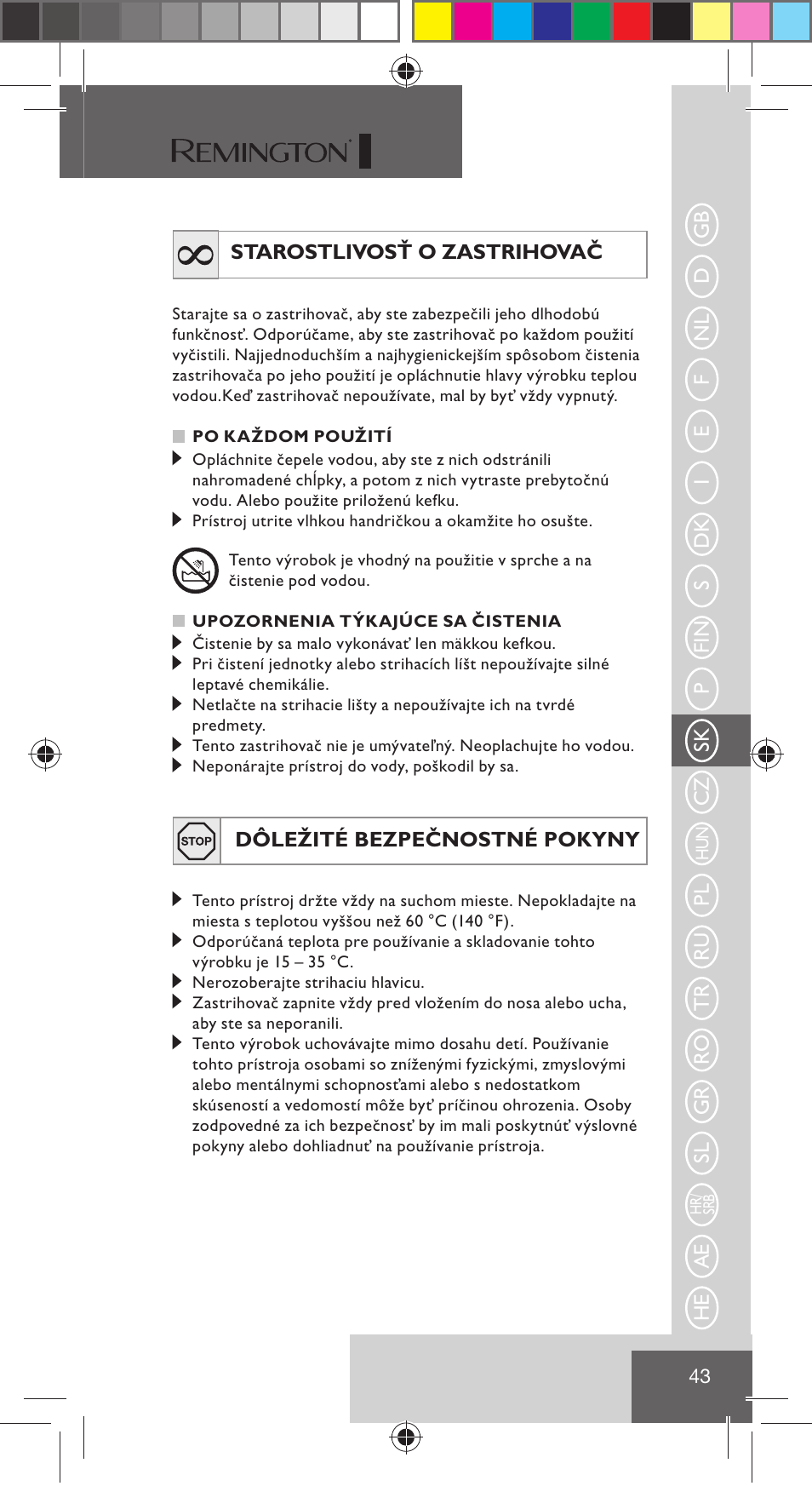 Remington NE3350 User Manual | Page 50 / 96
