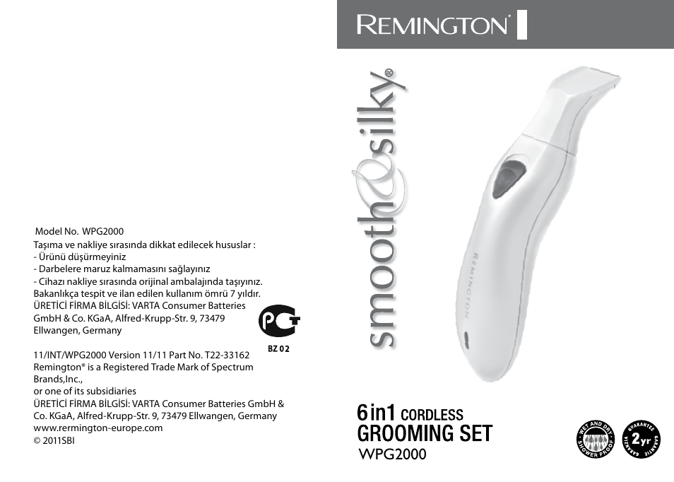 Wpg2000 | Remington WPG2000 User Manual | Page 2 / 128
