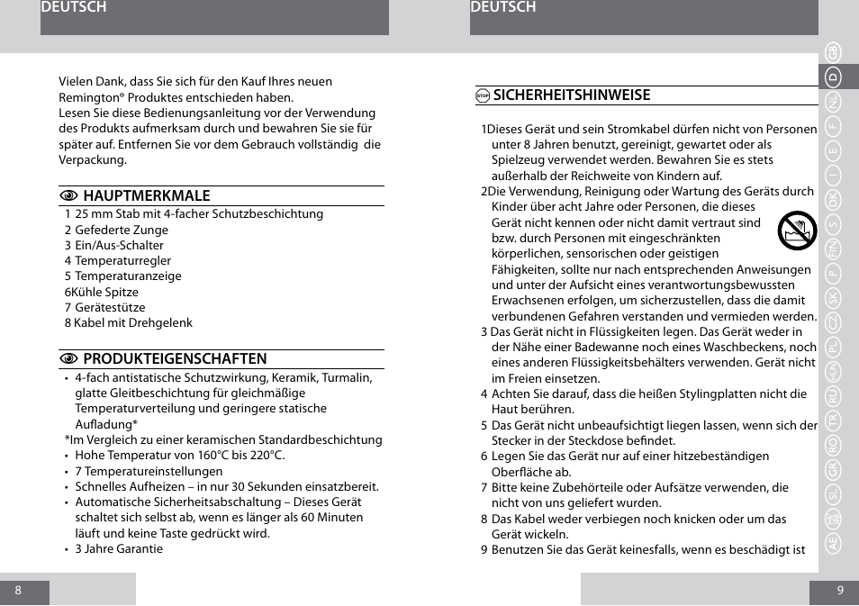 Remington CI6325 User Manual | Page 5 / 60