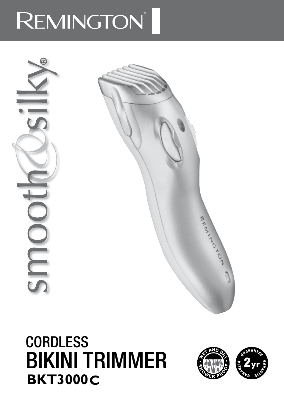 Bikini trimmer | Remington BKT3000C User Manual | Page 2 / 96