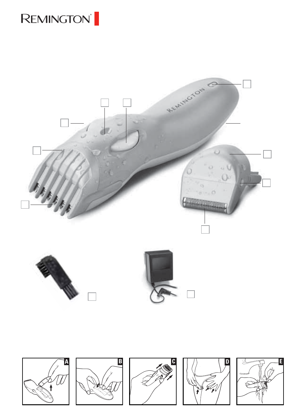 Bikini trimmer | Remington BKT3000C User Manual | Page 3 / 96