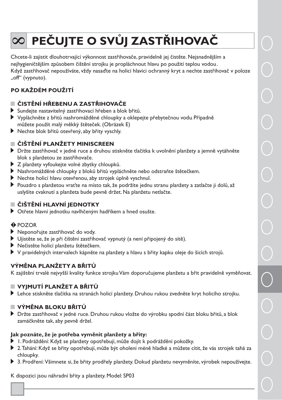 Pečujte o svůj zastřihovač, Pl ru tr | Remington BKT3000C User Manual | Page 68 / 96
