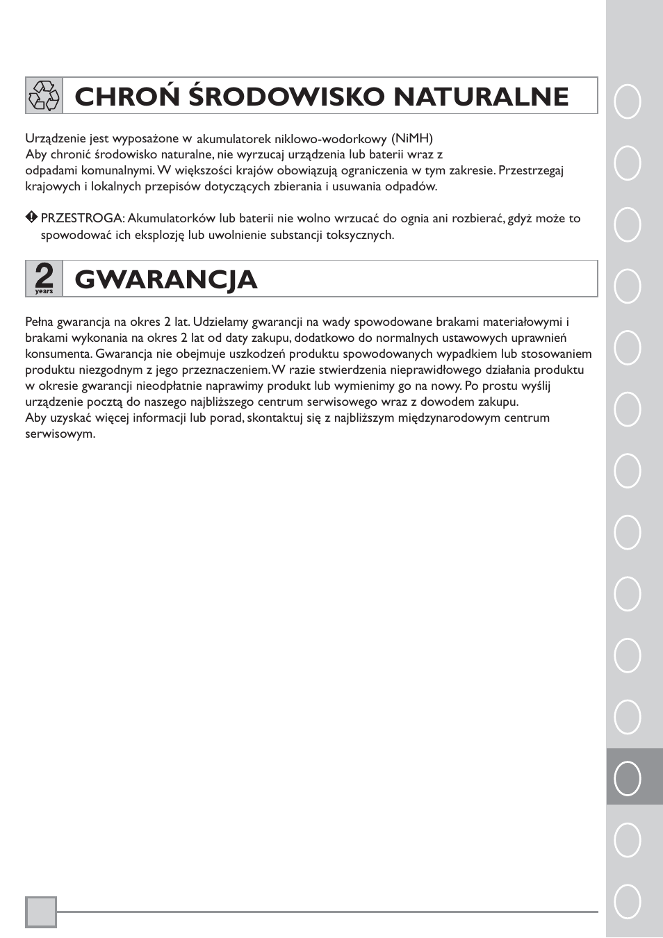 Chroń środowisko naturalne, Gwarancja | Remington BKT3000C User Manual | Page 82 / 96