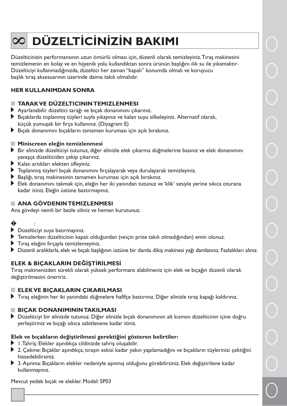Düzelticinizin bakimi, Pl ru tr | Remington BKT3000C User Manual | Page 94 / 96