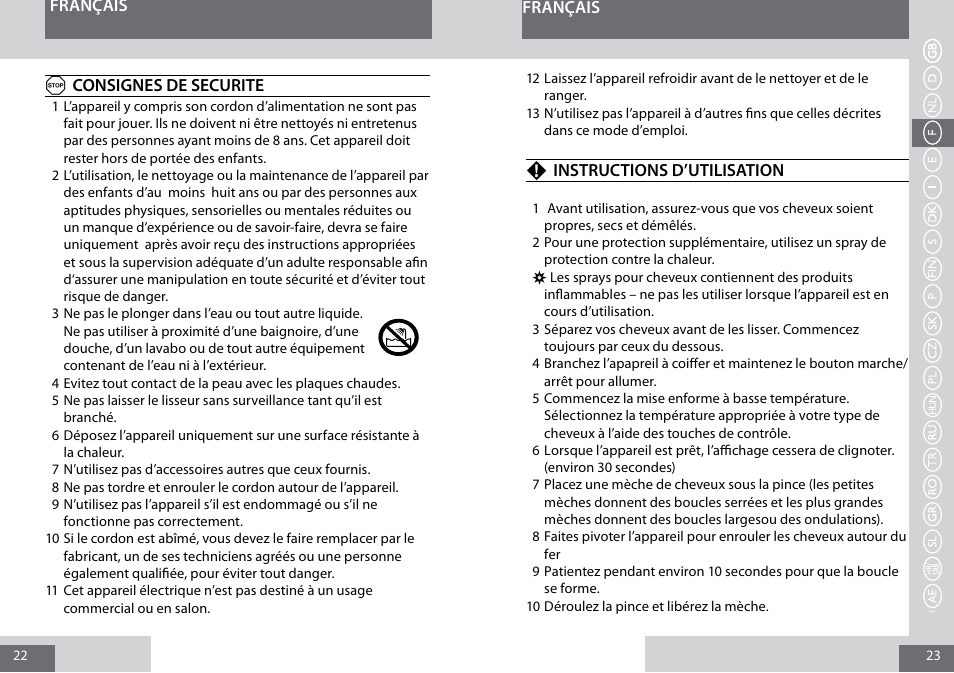 Remington CI5319 User Manual | Page 12 / 61